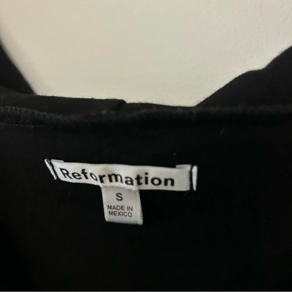 Reformation Vida Twisted Knit Mini Dress in Black - Picture 3 of 6